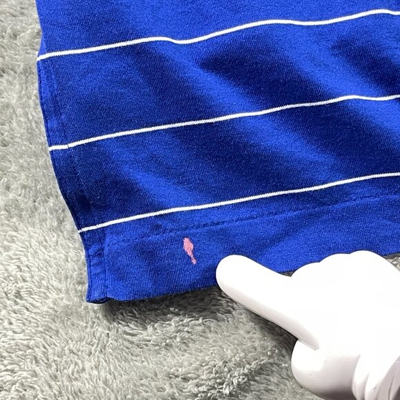 Polo Golf Ralph Lauren Mens Shirt L‎ Blue White Stripe Button Up Outdoorsy Gorp - Picture 10 of 11
